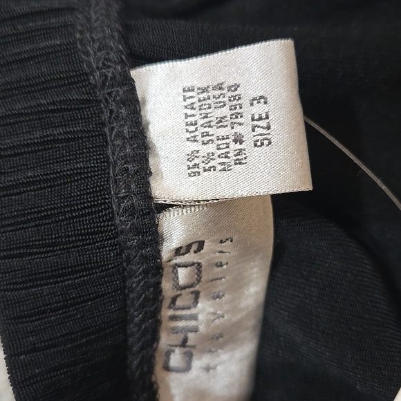 NWT!! Chico's Black Maxi Fringe Skirt - Picture 4 of 4